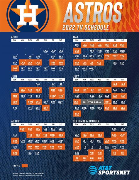 astros baseball schedule in calendar form